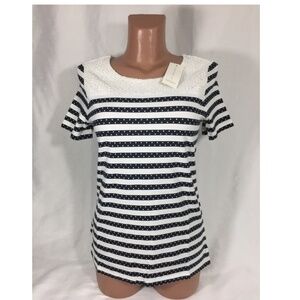 Charter Club Nantucket Lace Tee Top Size XS